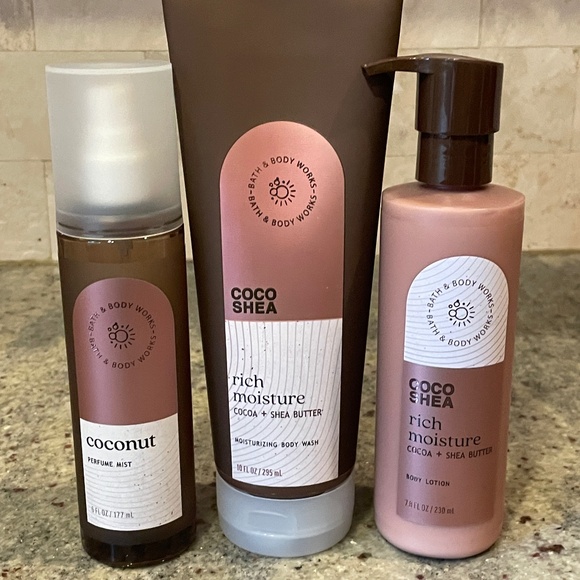 Bath & Body Works Coco Shea Coconut Body Wash/ Lotion/ Perfume SET NEW - Picture 1 of 6